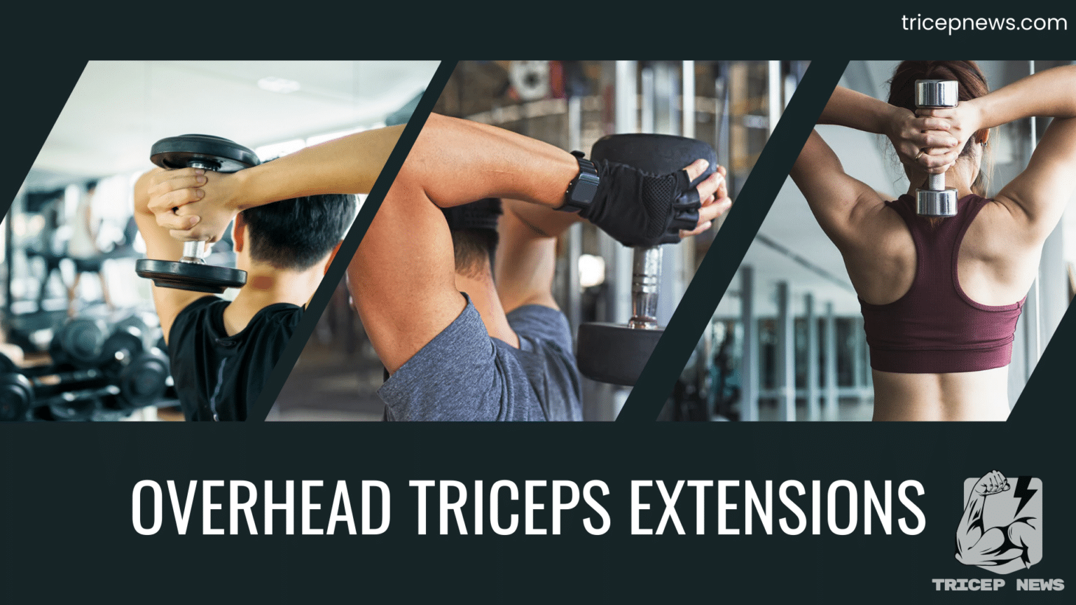 people doing overhead tricep extension