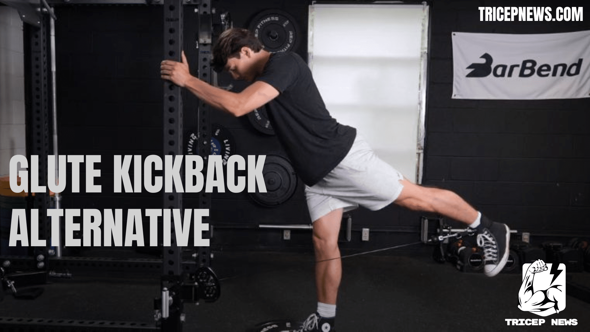 a man doing glute kickback alternative