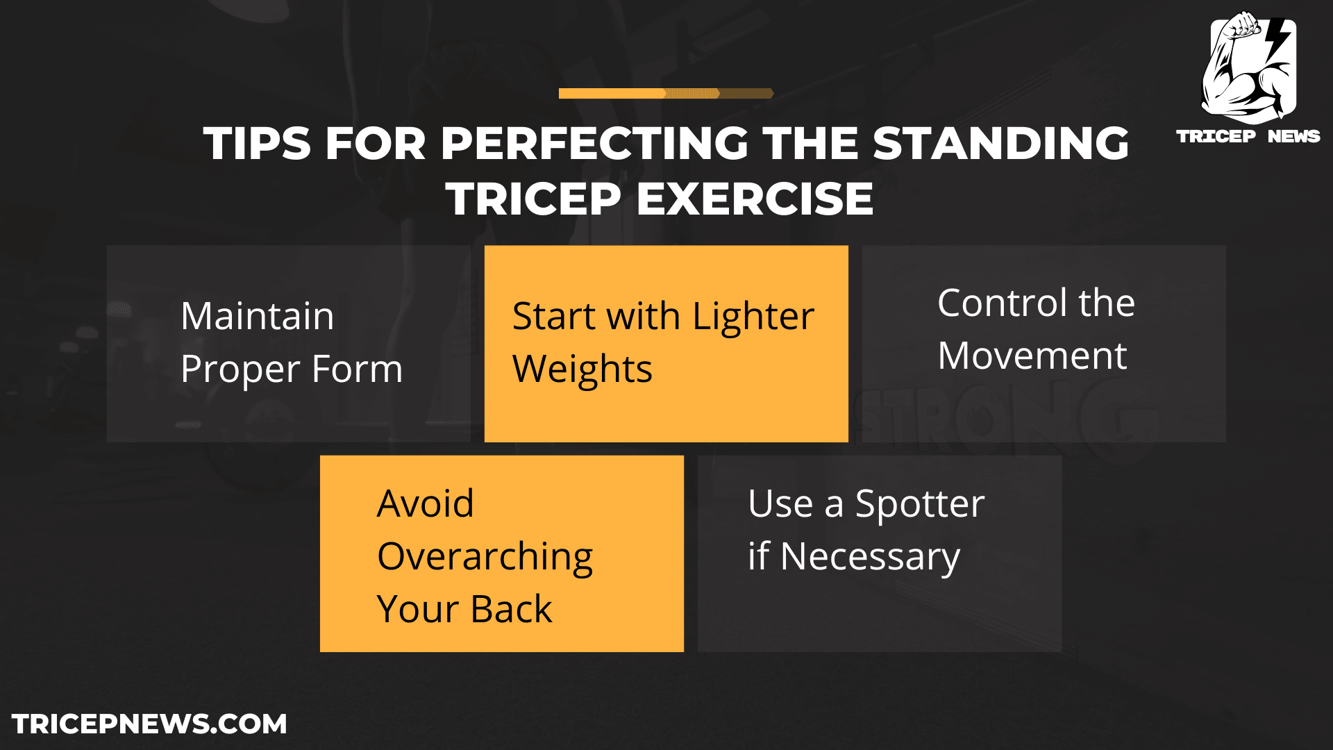 tips for perfecting standing tricep extension