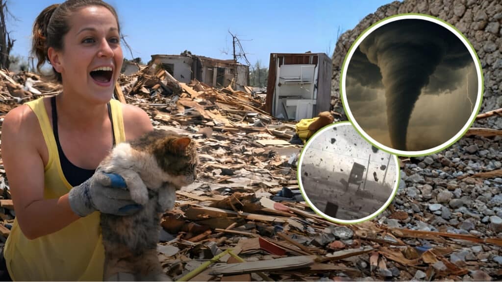 A Miracle Beneath the Rubble: 13-Year-Old Cat Survives 16 Days After Devastating Tornado